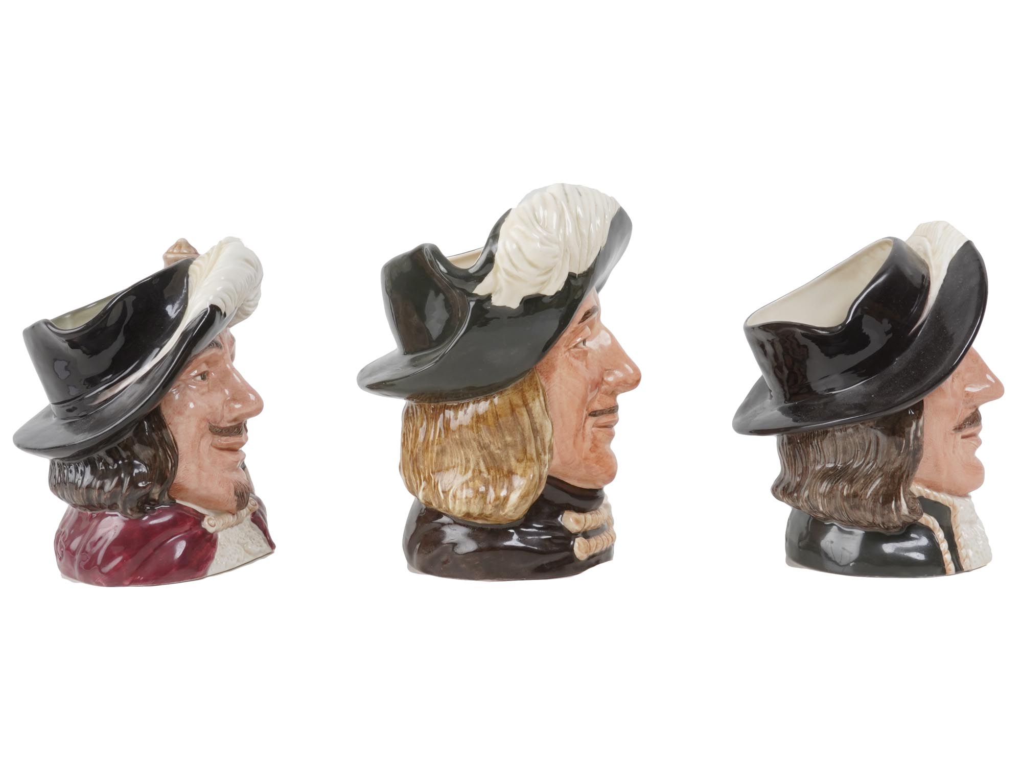 THE THREE MUSKETEERS ROYAL DOULTON CERAMIC JUGS PIC-2